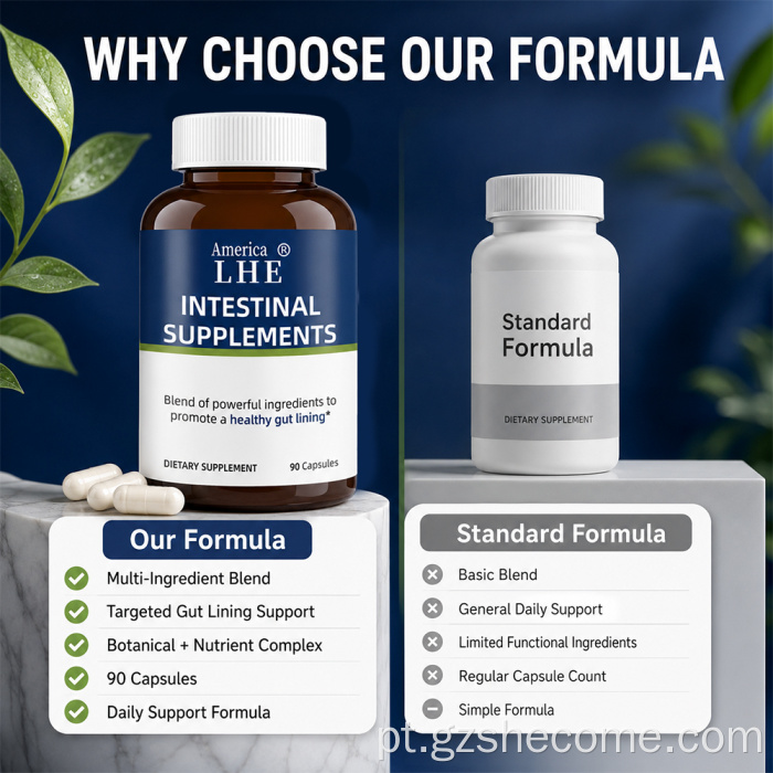 Suplementos intestinais, saúde intestinal, conforto digestivo